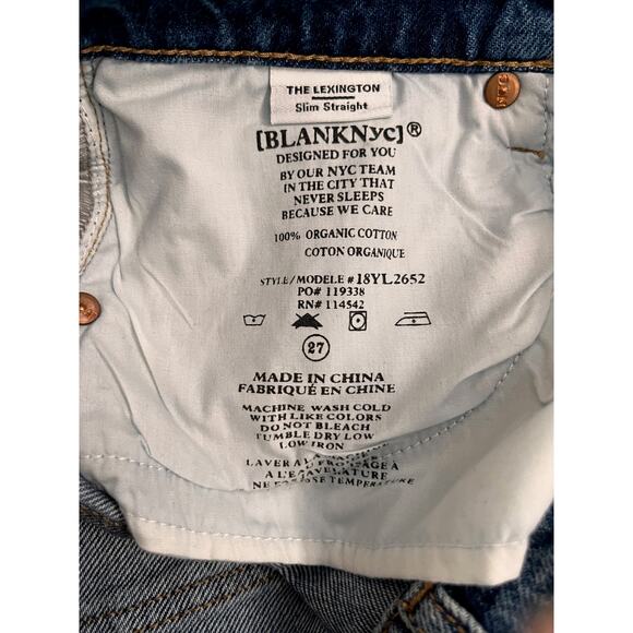 BLANK NYC Women's The Lexington Slim Straight denim jeans Med Wash Sz 27 - Picture 8 of 11